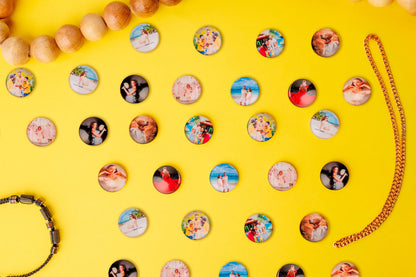 Custom Photo Glass Pearl Magnets – Personalized Fridge Decor