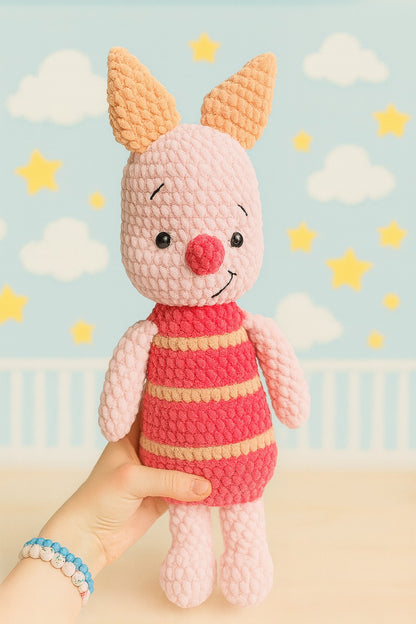 Handmade Crochet Piggy Doll – Soft Amigurumi Plush