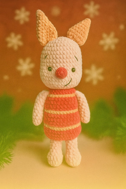 Handmade Crochet Piggy Doll – Soft Amigurumi Plush