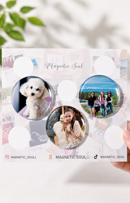 2" Pearl Glass Photo Magnets – Turn Your Memories Into Keepsakes