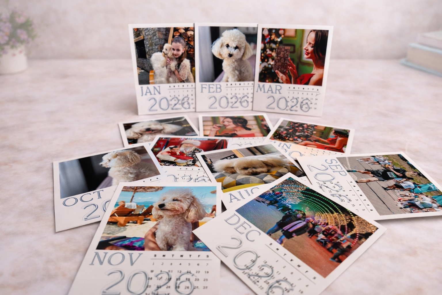 Personalized Photo Calendar 2026 – Custom Monthly Picture Calendar Gift