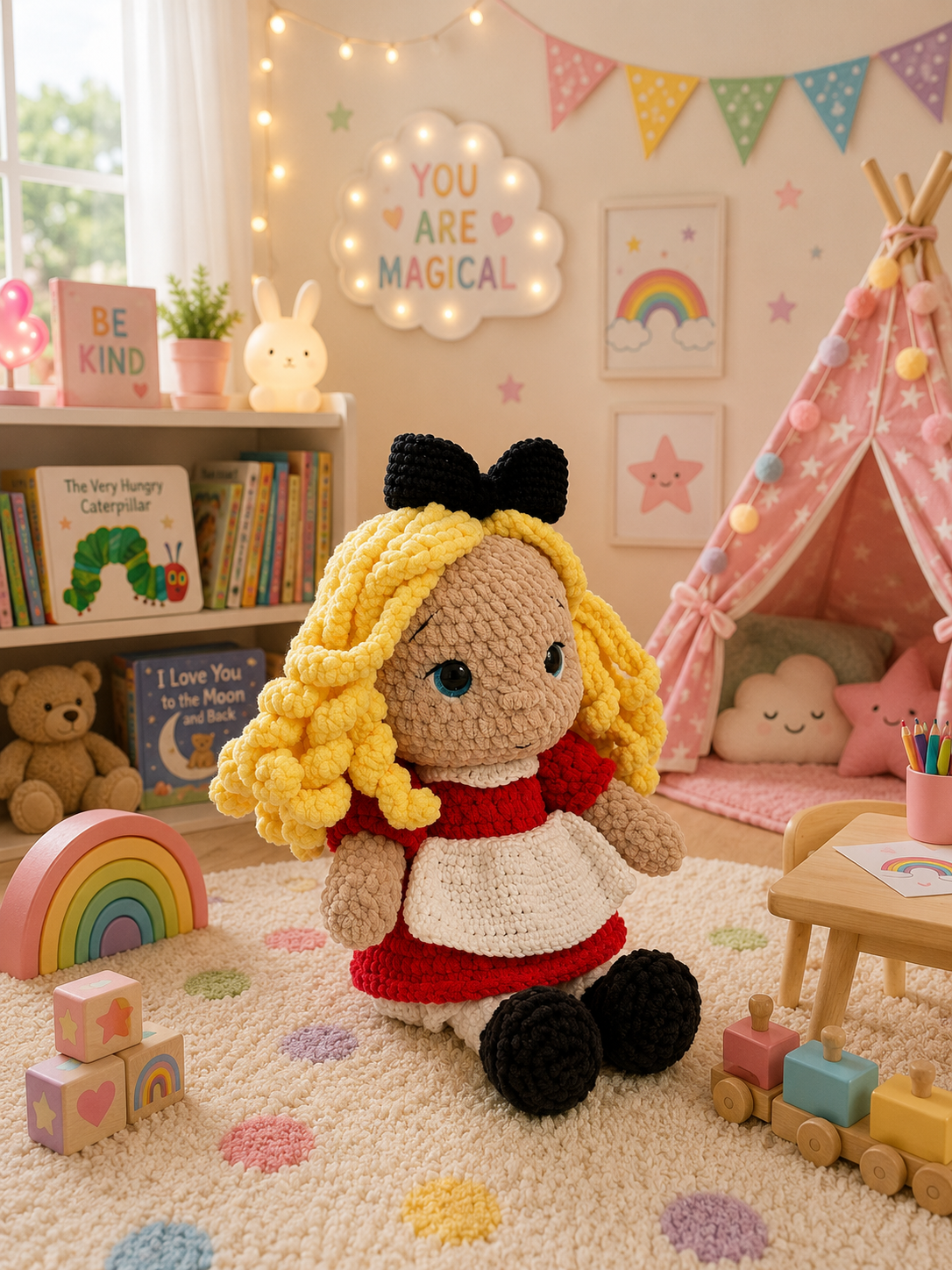 Adorable Handmade Crochet Doll – A Charming Companion for Play & Display