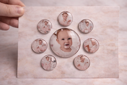 Pearl Glass Flower Fridge Magnets