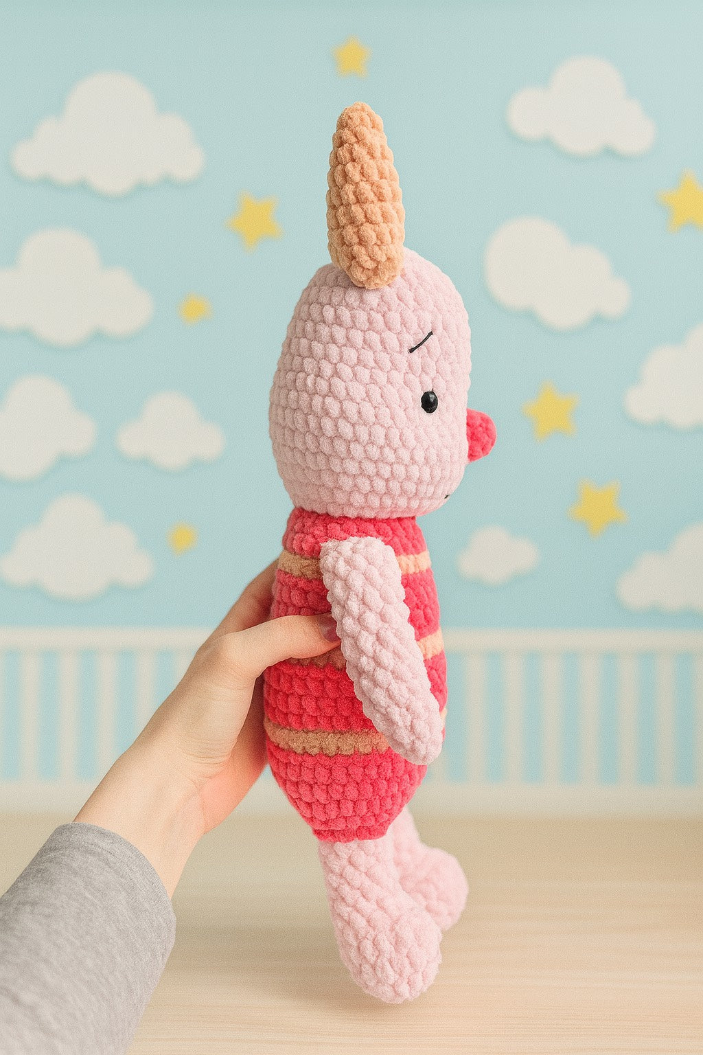 Handmade Crochet Piggy Doll – Soft Amigurumi Plush