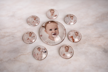 Pearl Glass Flower Fridge Magnets