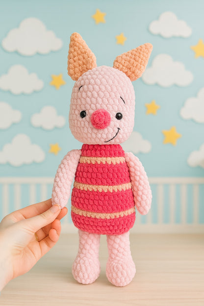 Handmade Crochet Piggy Doll – Soft Amigurumi Plush