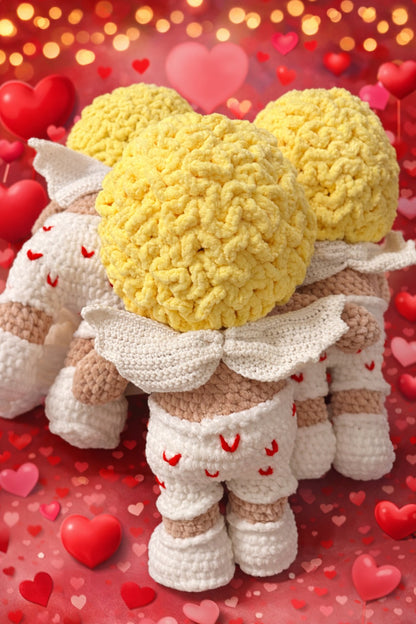 Handmade Crochet Love Doll with Heart