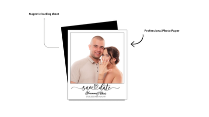 Custom Photo Save the Date Magnets for Wedding Announcement