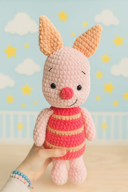 Handmade Crochet Piggy Doll – Soft Amigurumi Plush