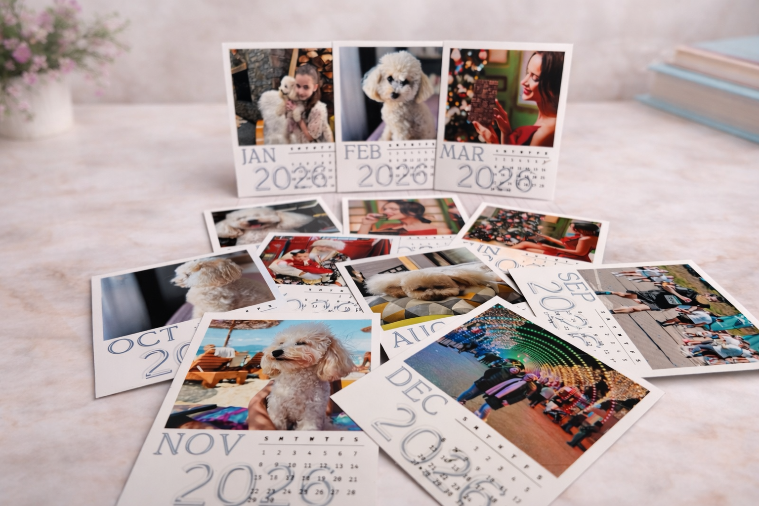 Personalized Photo Calendar 2026 – Custom Monthly Picture Calendar Gift