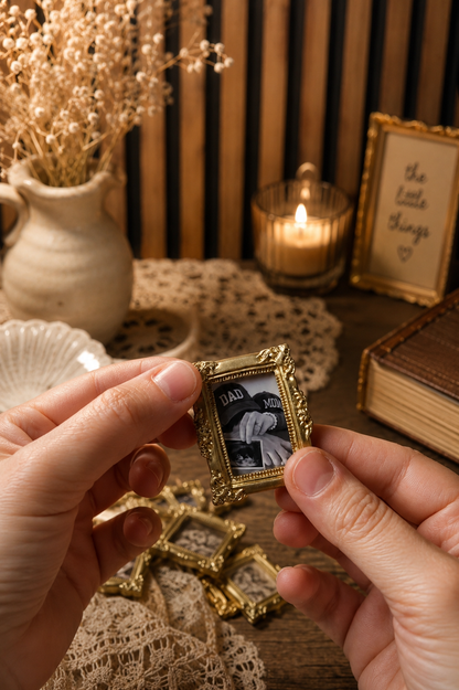 Vintage Framed Photo Magnet | Personalized Mini Picture Frame Magnet