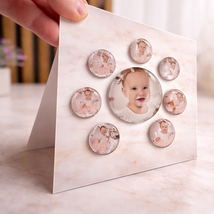 Pearl Glass Flower Fridge Magnets