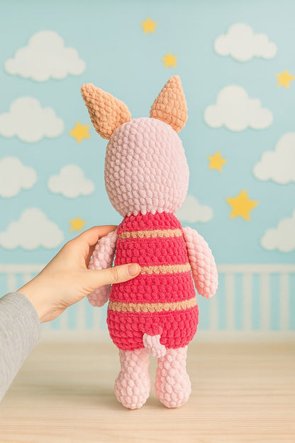 Handmade Crochet Piggy Doll – Soft Amigurumi Plush