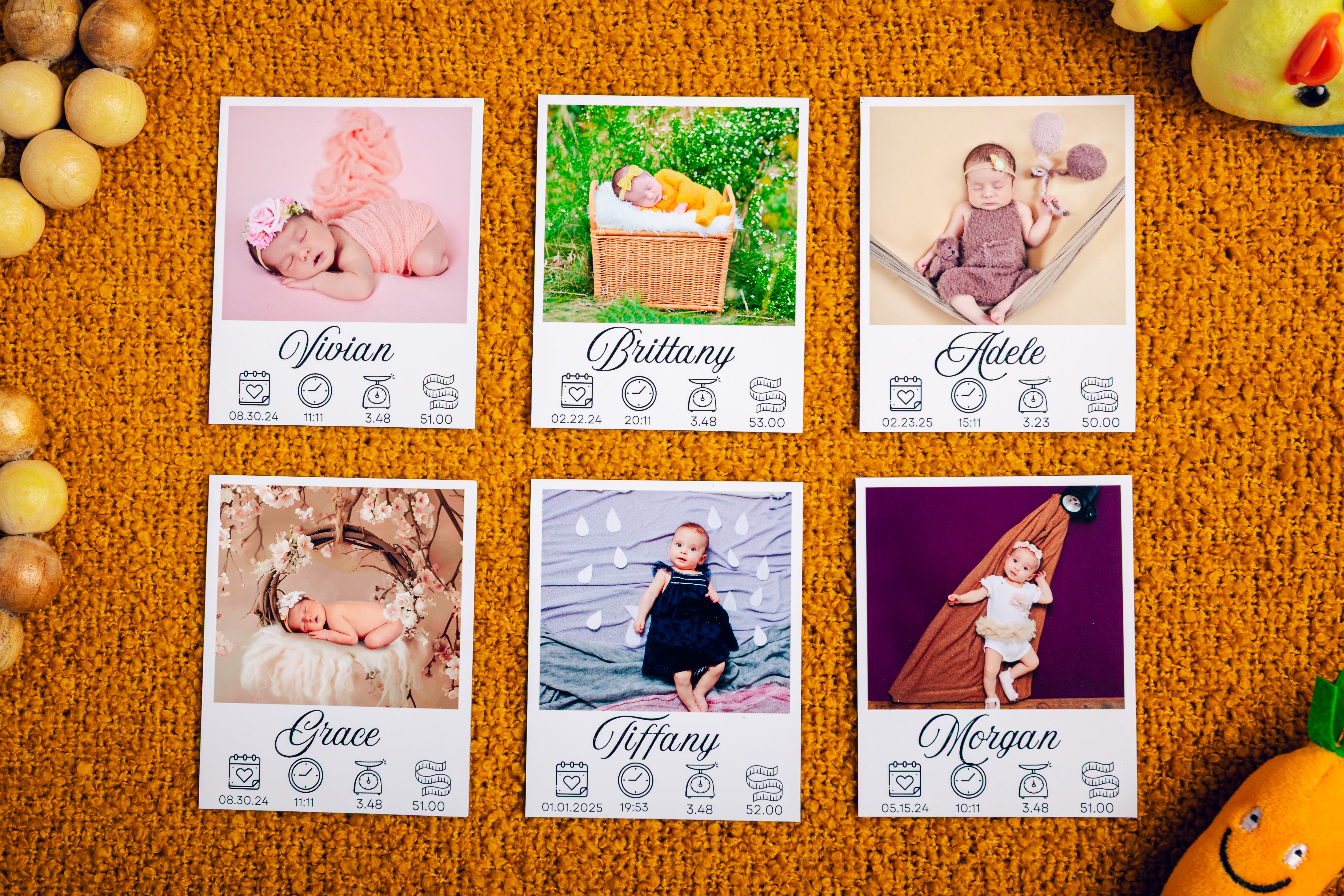 Custom Baby Milestone Photo Magnet – Personalized Keepsake Gift