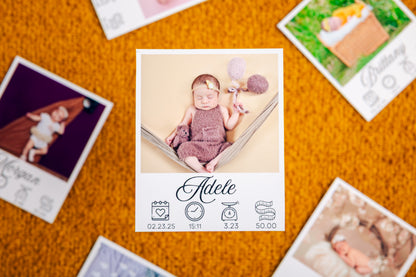 Custom Baby Milestone Photo Magnet – Personalized Keepsake Gift