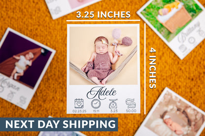 Custom Baby Milestone Photo Magnet – Personalized Keepsake Gift