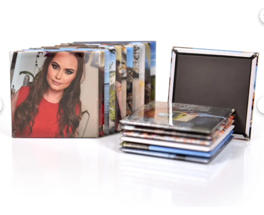 Custom Photo Fridge Magnets – Personalized 2x2 Family Gift & Save the Date